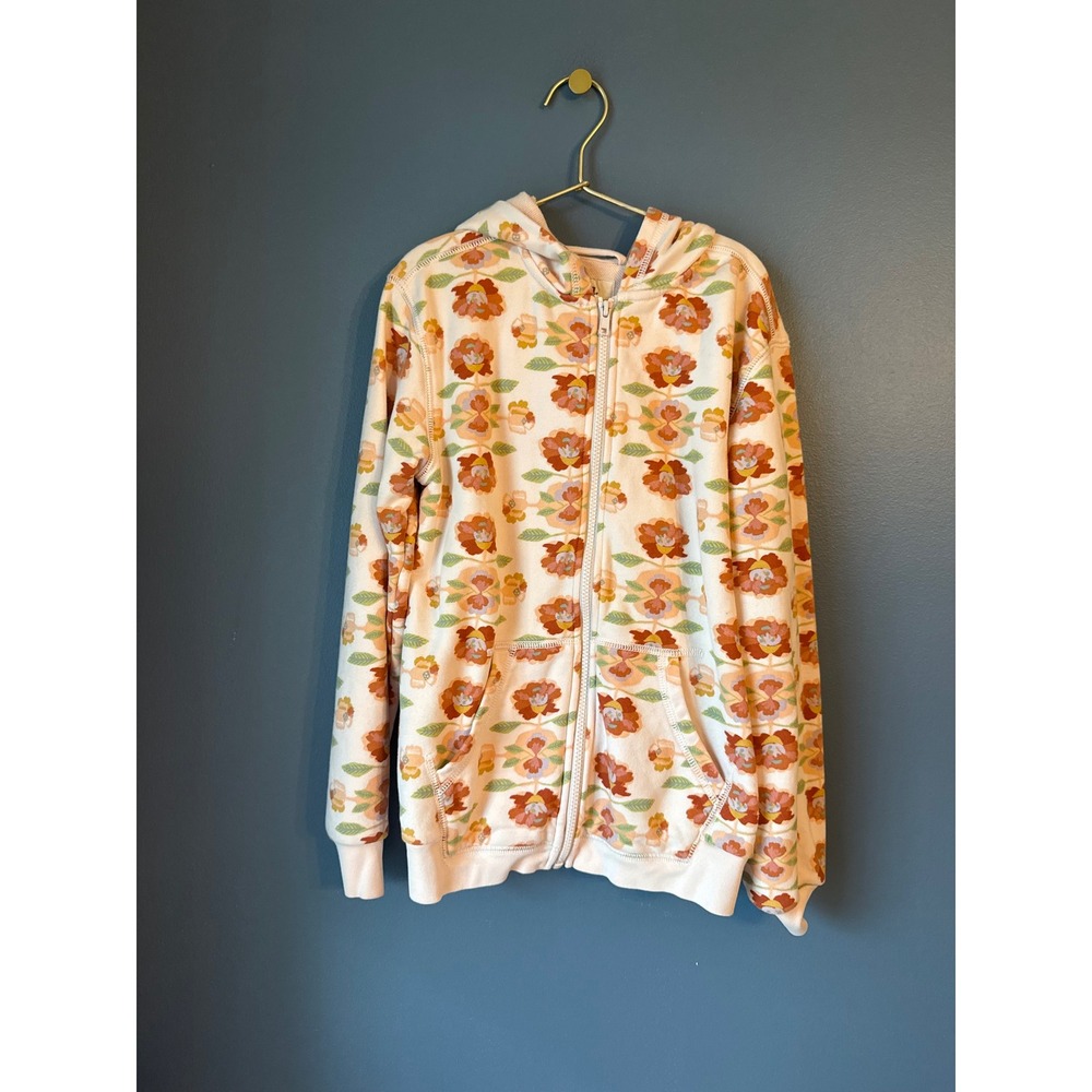Tea Collection Kids Floral Zip Up Hoodie Sweatshirt Size 12